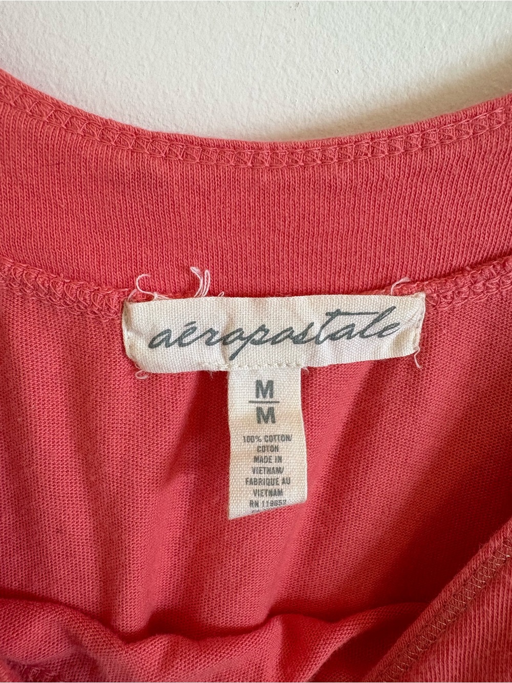 Y2K‎ Aeropostale Coral Ruched Empire Tie Waist Short Sleeve Babydoll Women's Top - Picture 3 of 7
